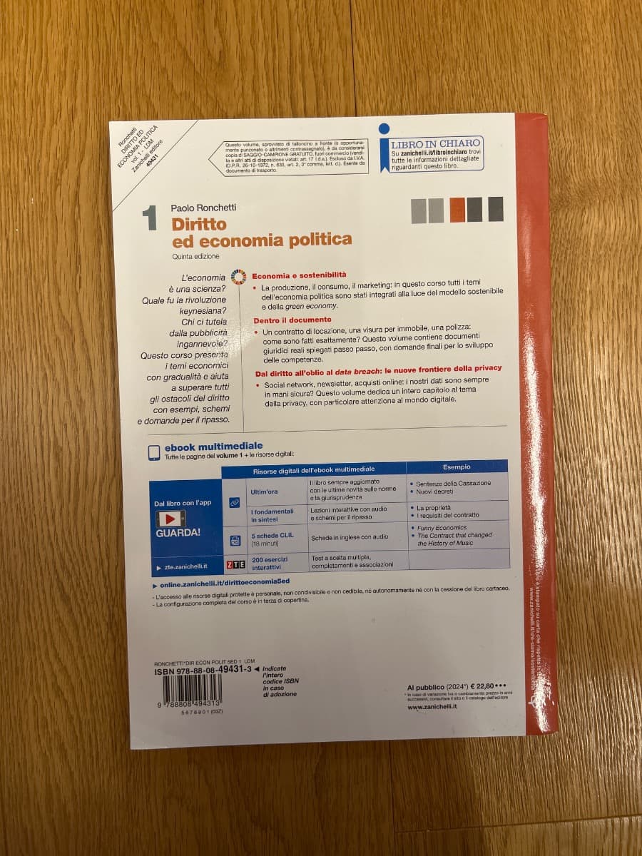 DIRITTO ED ECONOMIA POLITICA 5ED - VOLUME 1 (LDM) - foto 2