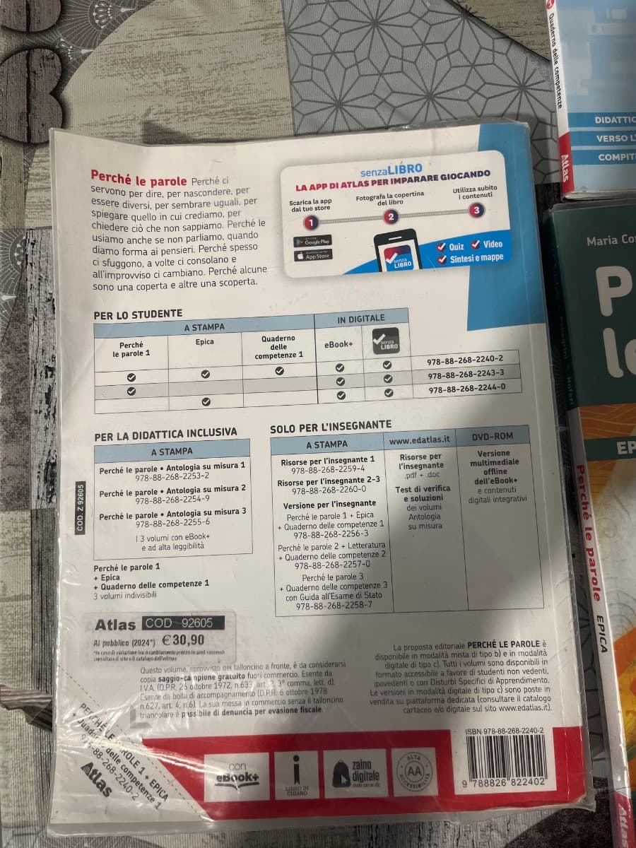 PERCHÉ LE PAROLE 1 + EPICA + QUADERNO DELLE COMPETENZE - foto 2