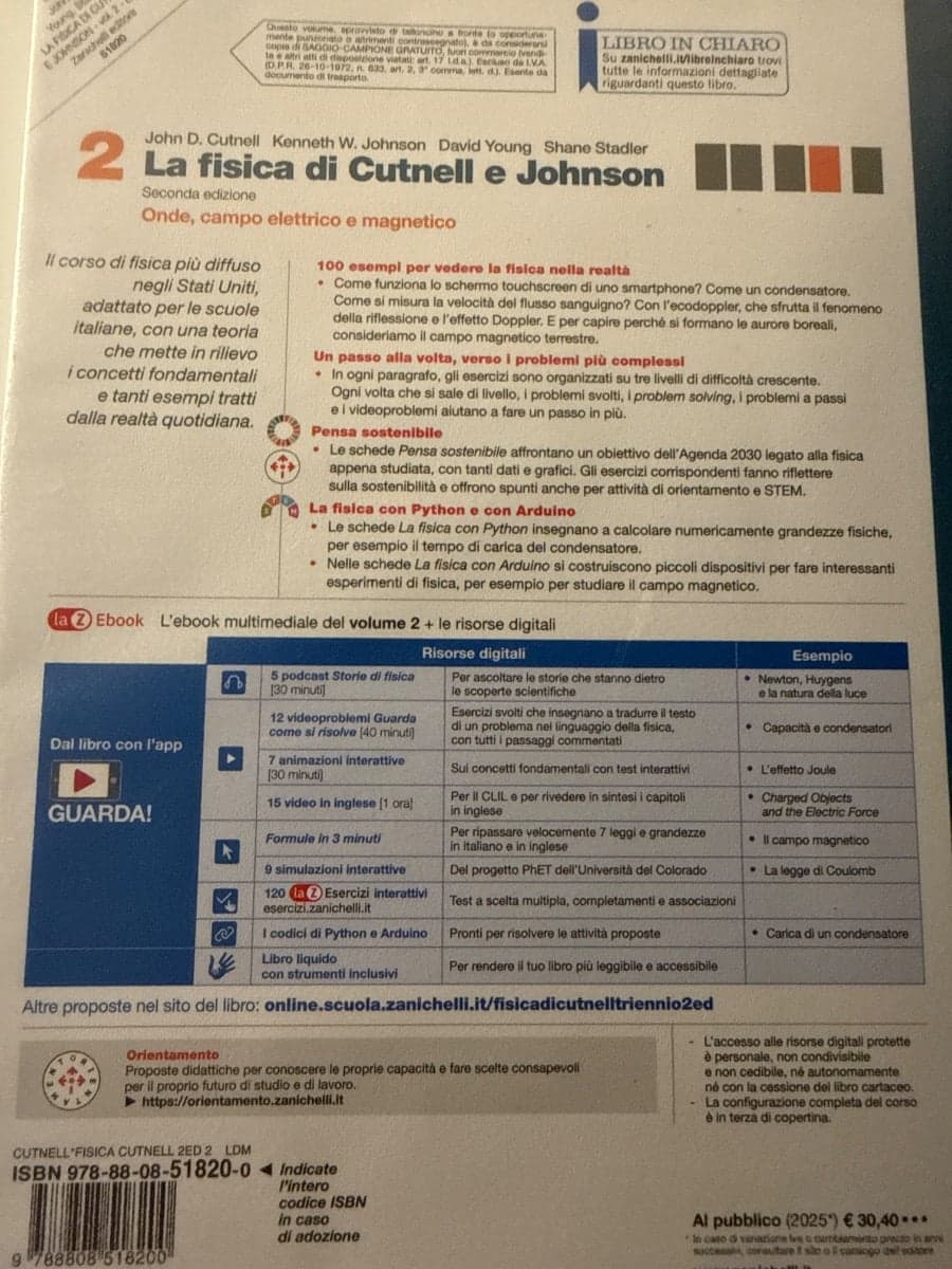 FISICA DI CUTNELL E JOHNSON 2ED. (LA) - VOL. 2 (LDM) - foto 2