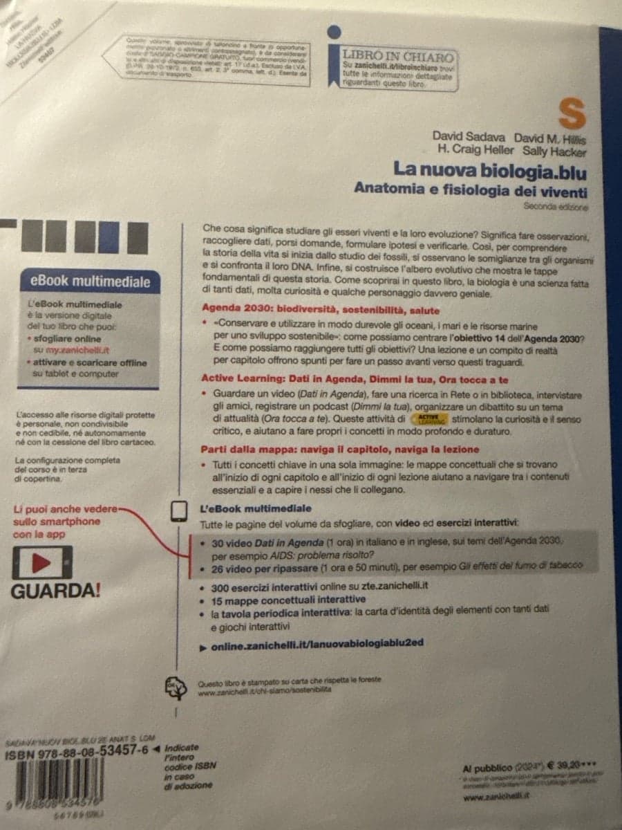 NUOVA BIOLOGIA.BLU 2ED. (LA) - ANATOMIA E FISIOLOGIA DEI VIVENTI S (LDM) - foto 2