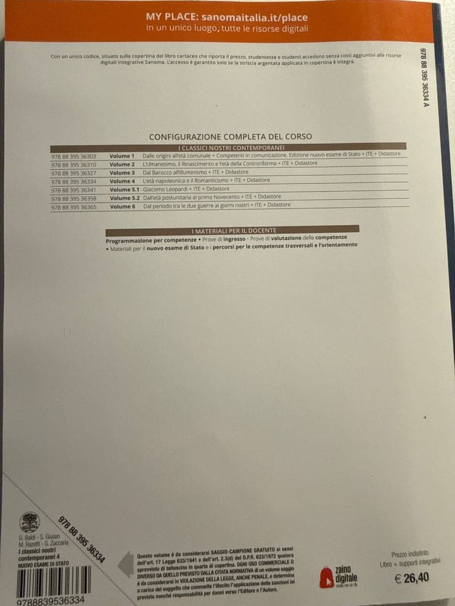 CLASSICI NOSTRI CONTEMPORANEI 4 EDIZIONE NUOVO ESAME DI STATO (I) - foto 2