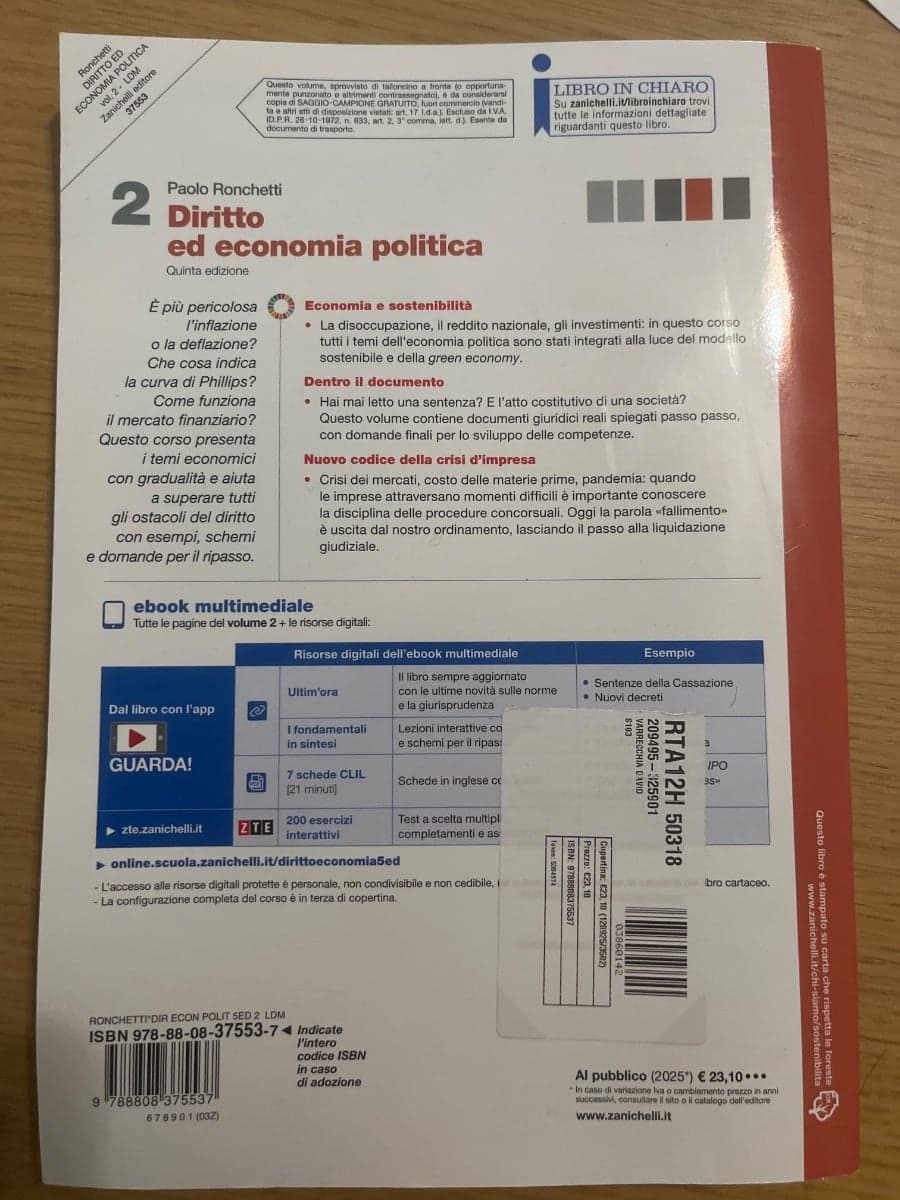 DIRITTO ED ECONOMIA POLITICA 5ED - VOLUME 2 (LDM) - foto 2