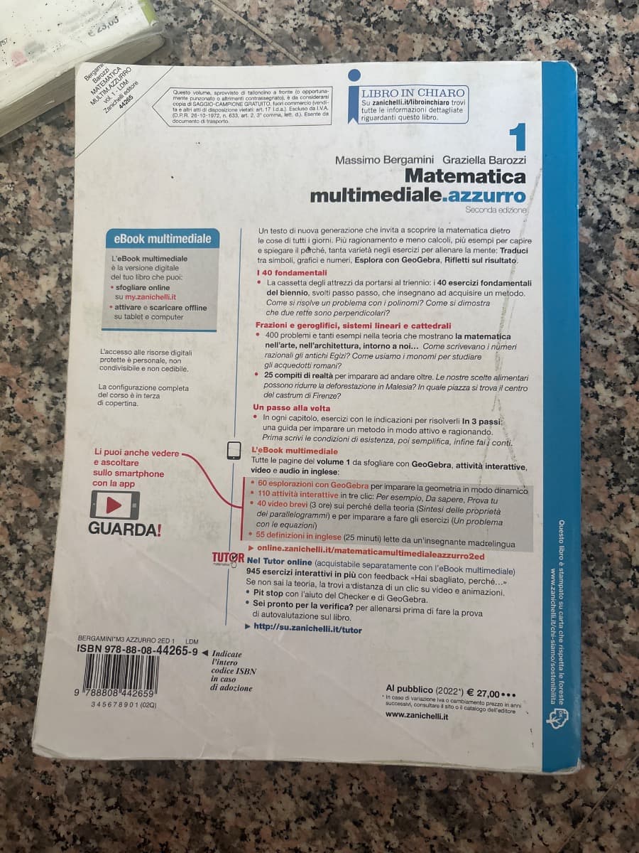 MATEMATICA MULTIMEDIALE.AZZURRO 2ED. - VOL. 1 (LDM) - foto 2
