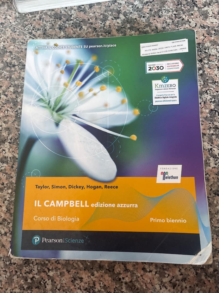 IL CAMPBELL - CORSO DI BIOLOGIA - EDIZIONE AZZURRA - PRIMO BIENNIO - foto 1