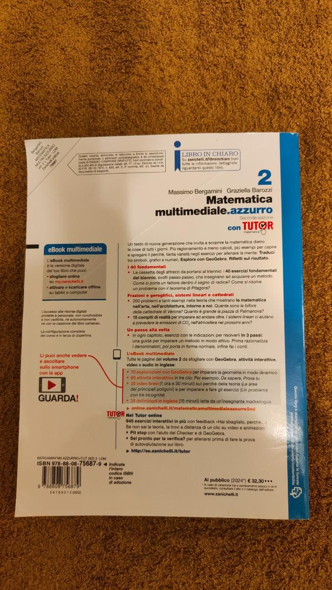 MATEMATICA MULTIMEDIALE.AZZURRO 2ED. - VOL. 2 CON TUTOR (LDM) - foto 2
