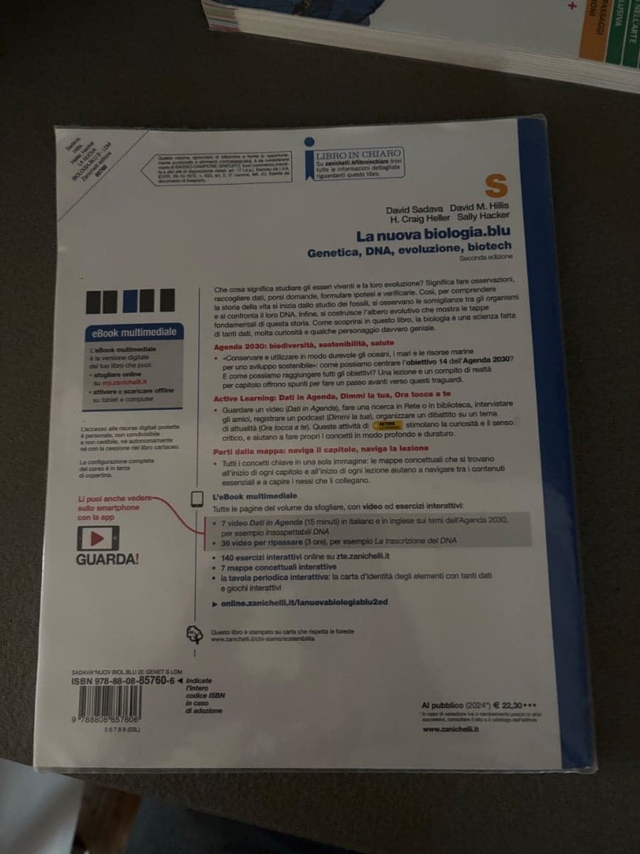 NUOVA BIOLOGIA.BLU 2ED. (LA) - GENETICA, DNA, EVOLUZIONE, BIOTECH S (LDM) - foto 2