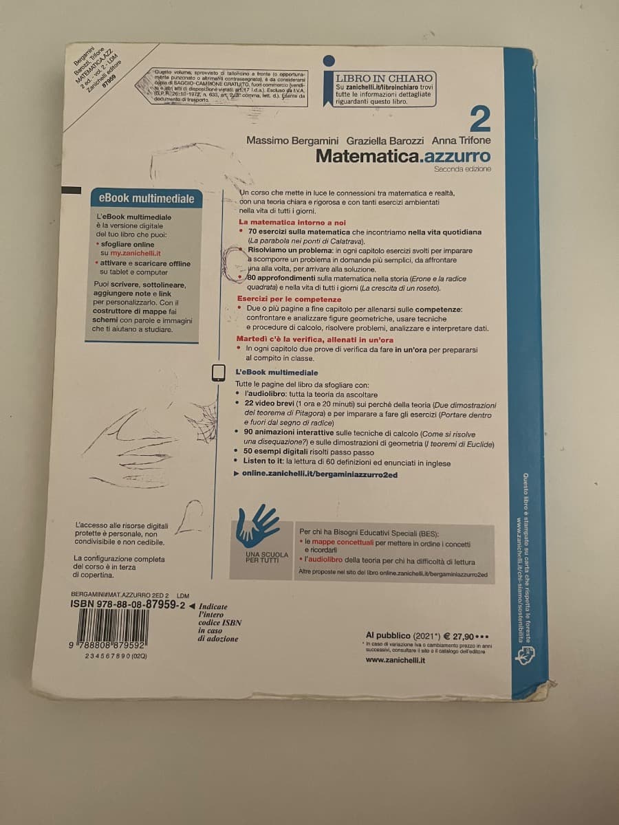 MATEMATICA.AZZURRO 2ED. - VOLUME 2 (LDM) - foto 2