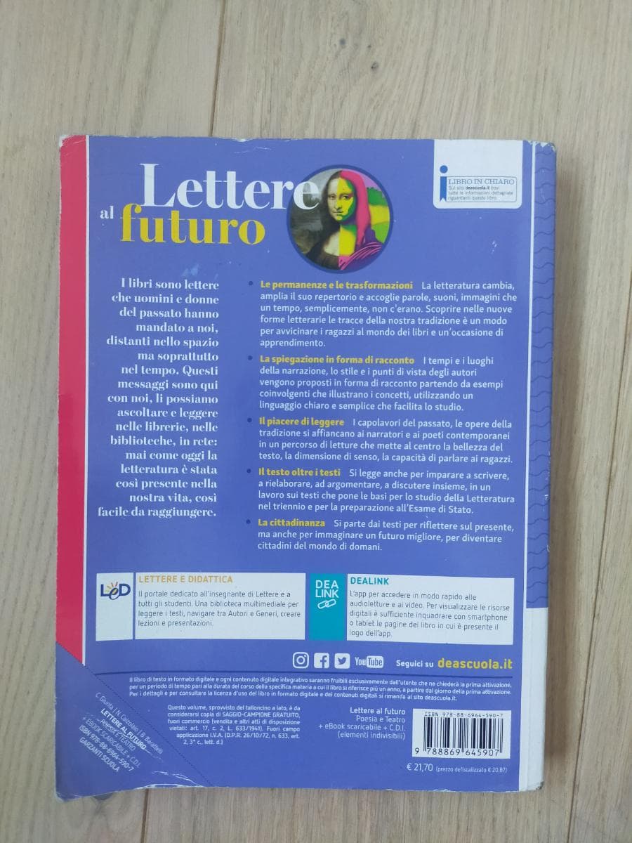 LETTERE AL FUTURO - VOLUME B POESIA E TEATRO + EBOOK - foto 2