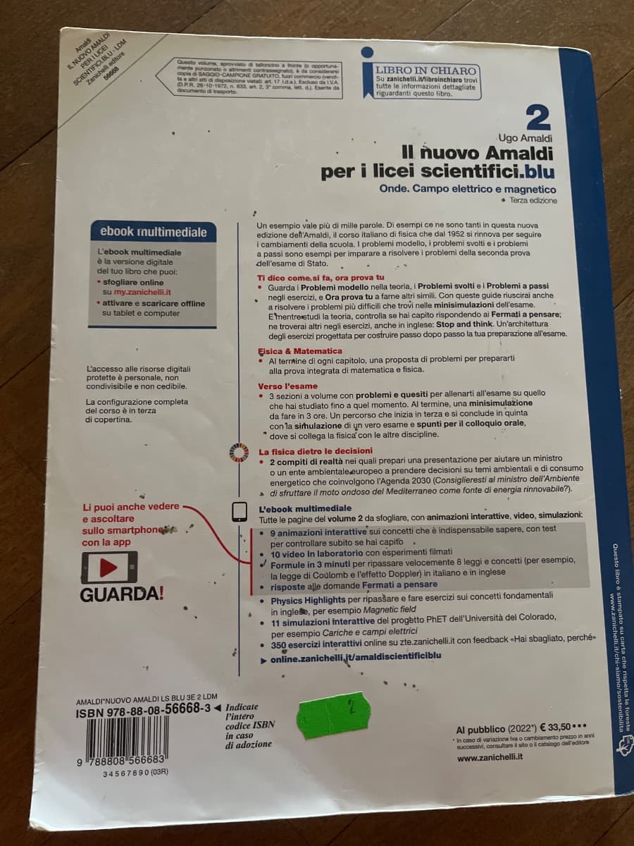 NUOVO AMALDI PER I LICEI SCIENTIFICI.BLU 3ED. (IL) - VOL. 2 (LDM) - foto 2