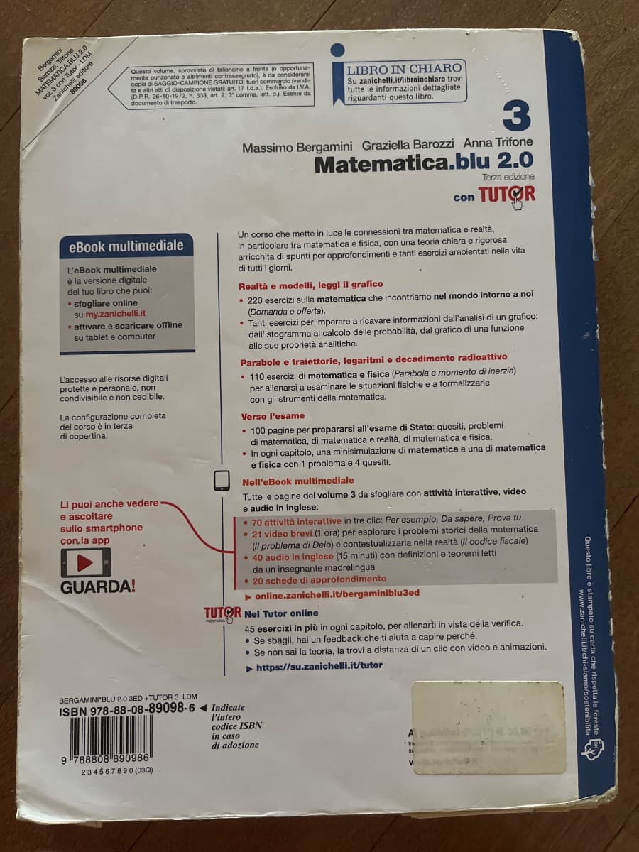 MATEMATICA BLU 2.0 3ED. - VOL. 3 CON TUTOR (LDM) - foto 2