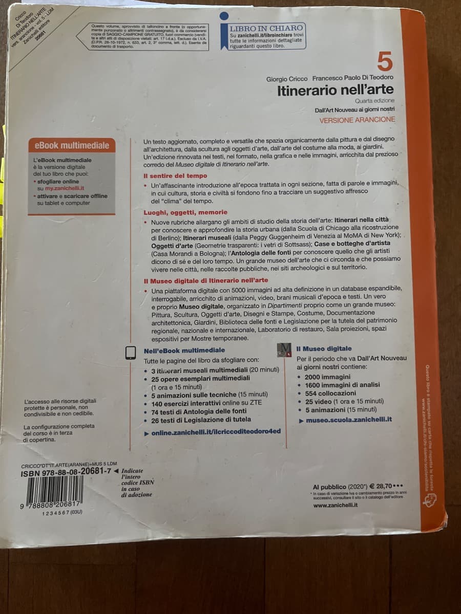 ITINERARIO NELL'ARTE 4A EDIZIONE VERSIONE ARANCIONE - VOL. 5 CON MUSEO (LDM) - foto 2