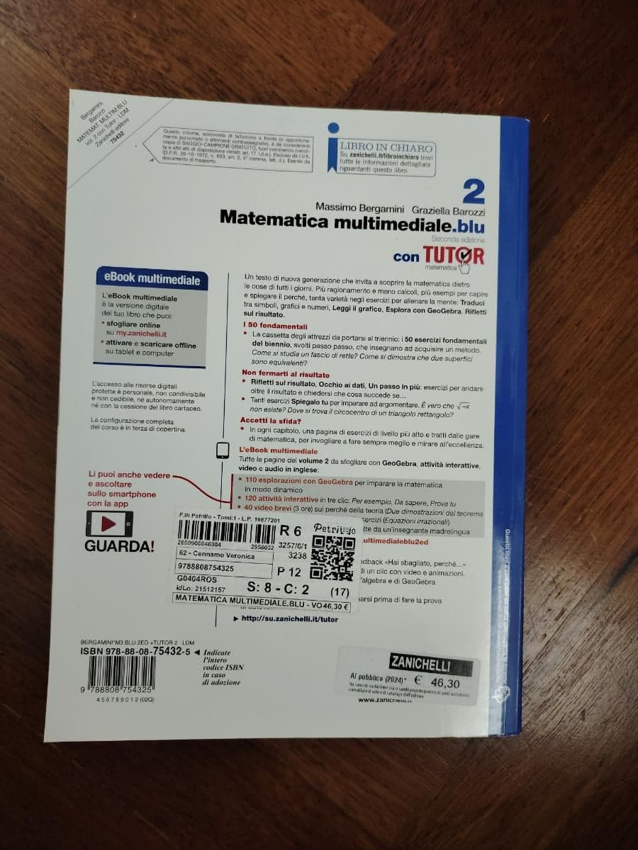 MATEMATICA MULTIMEDIALE.BLU - VOLUME 2 CON TUTOR (LDM) - foto 2
