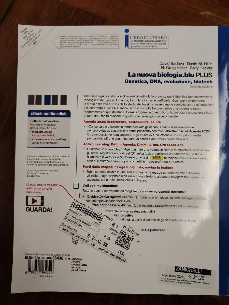 NUOVA BIOLOGIA.BLU 2ED. (LA) - GENETICA, DNA, EVOLUZIONE, BIOTECH PLUS (LDM) - foto 2