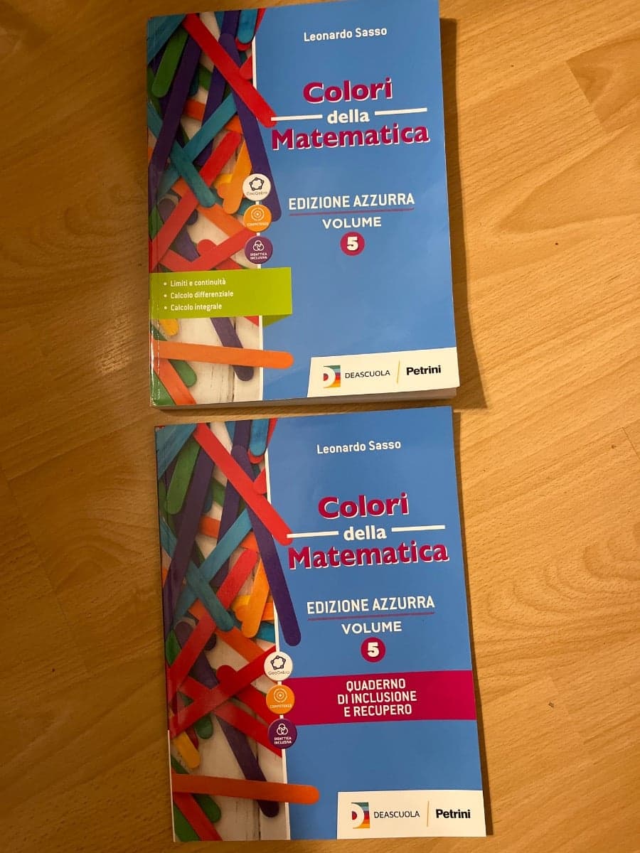 COLORI DELLA MATEMATICA ED.AZZURRA - VOLUME 5+QUAD.INCLUSIONE E RECUP 5+EBOOK - foto 1
