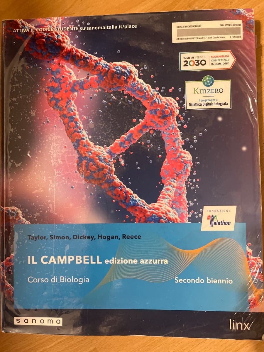 IL CAMPBELL - CORSO DI BIOLOGIA - EDIZIONE AZZURRA - SECONDO BIENNIO - foto 1