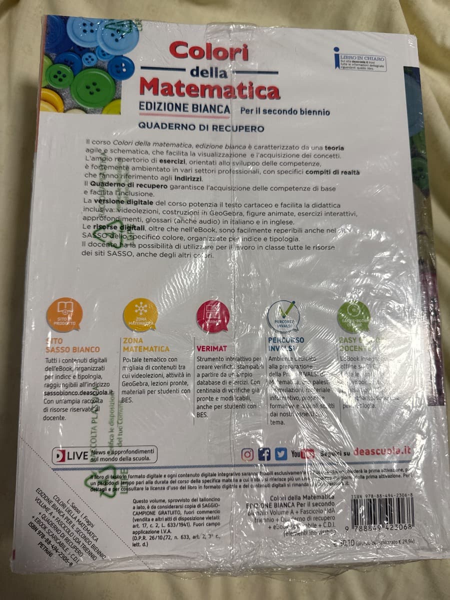 COLORI DELLA MATEMATICA - EDIZIONE BIANCA VOLUME A + QUADERNO + EBOOK - foto 2