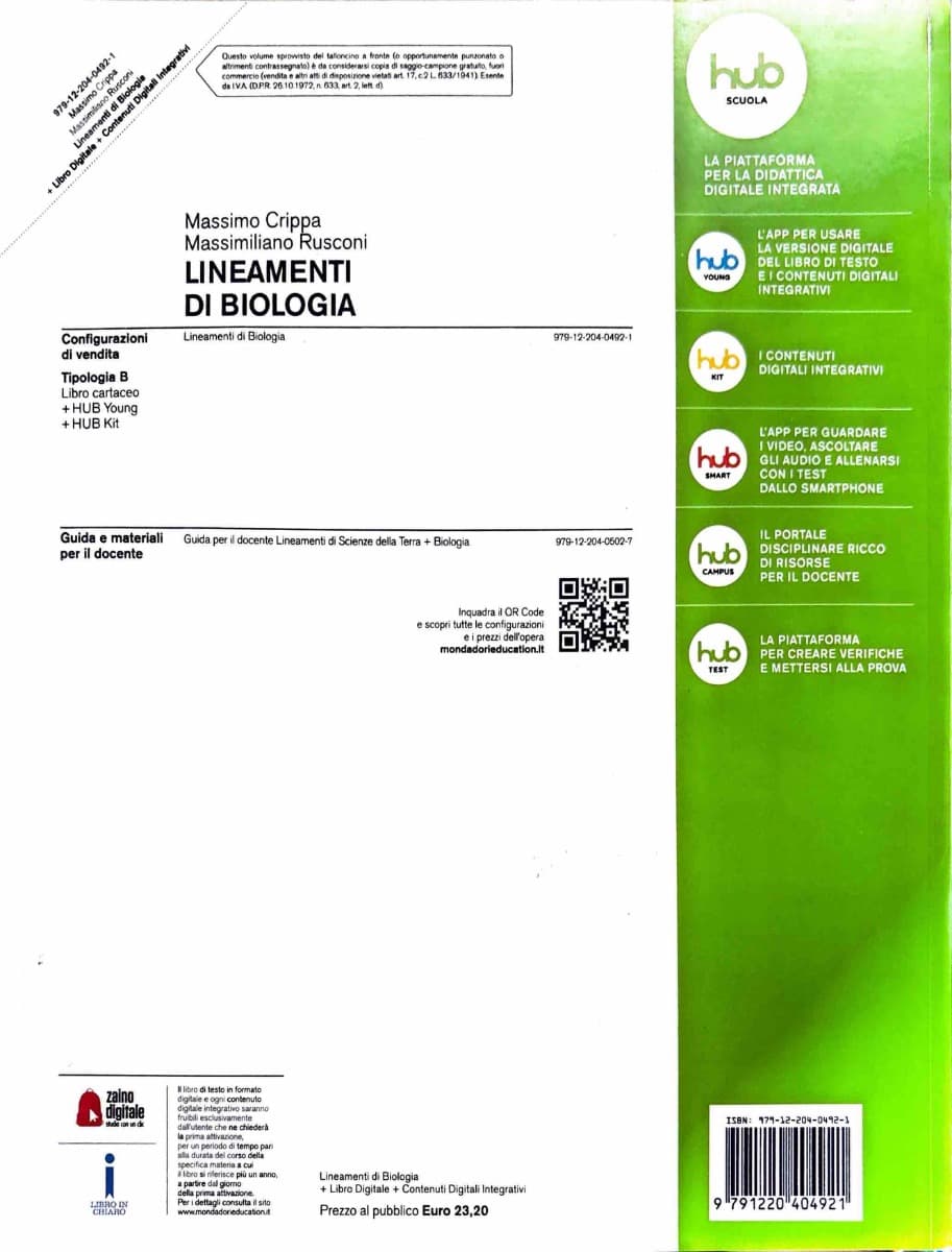 LINEAMENTI DI BIOLOGIA - foto 2