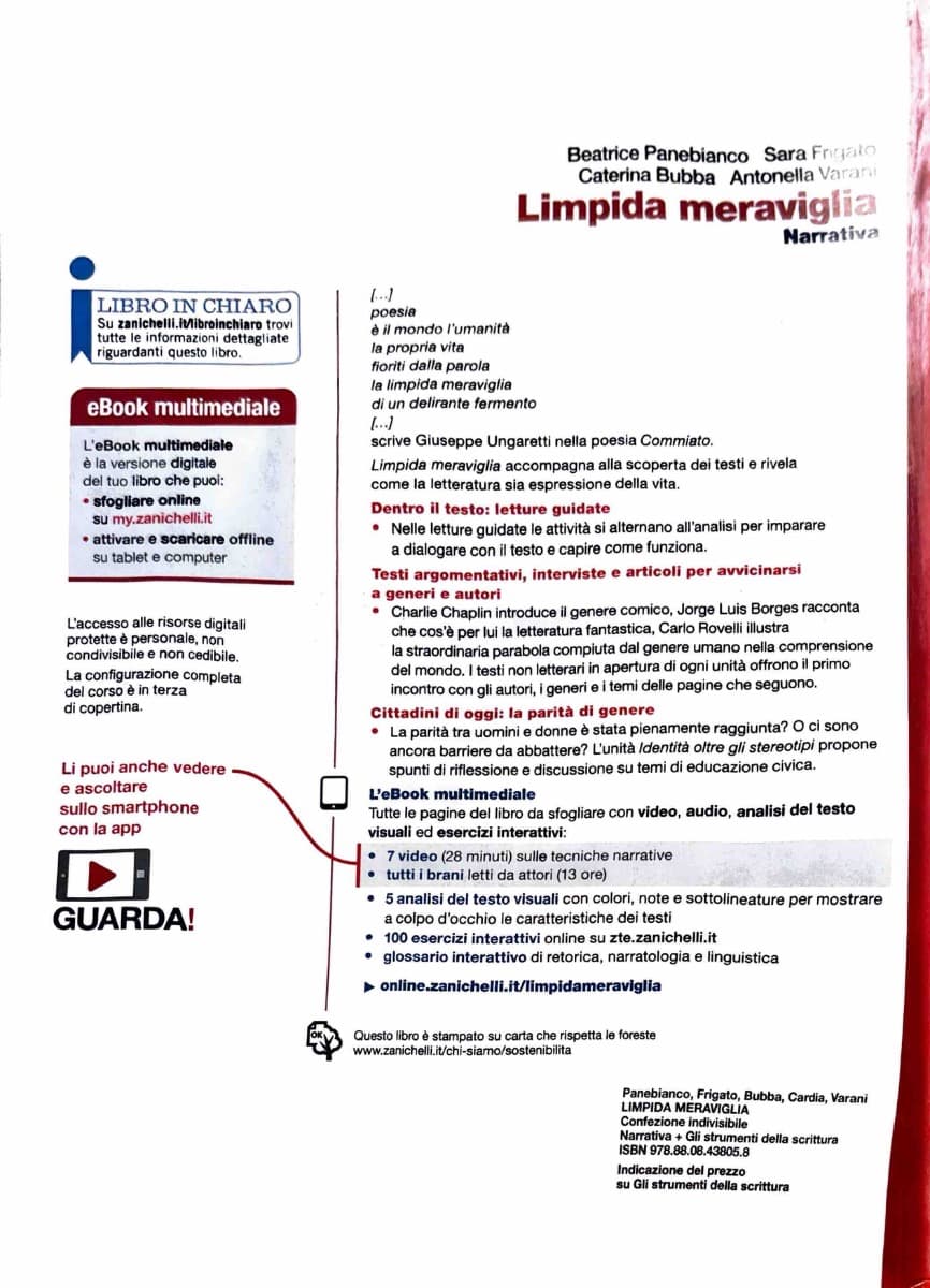 LIMPIDA MERAVIGLIA - CONF. NARRATIVA + GLI STRUMENTI DELLA SCRITTURA (LDM) - foto 2