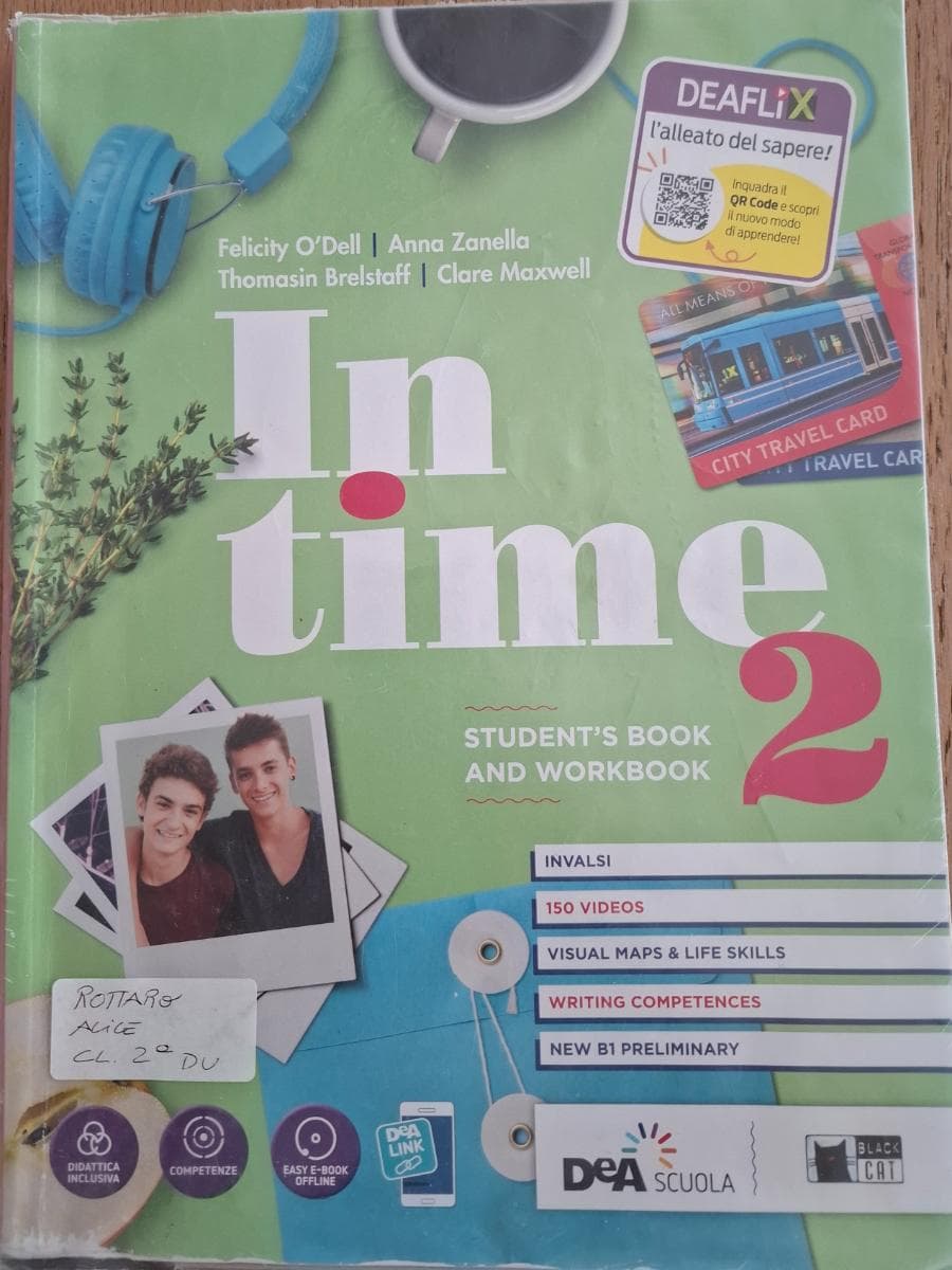 IN TIME - STUDENT'S BOOK & WORKBOOK 2 + TAVOLA DEI VERBI + - foto 1