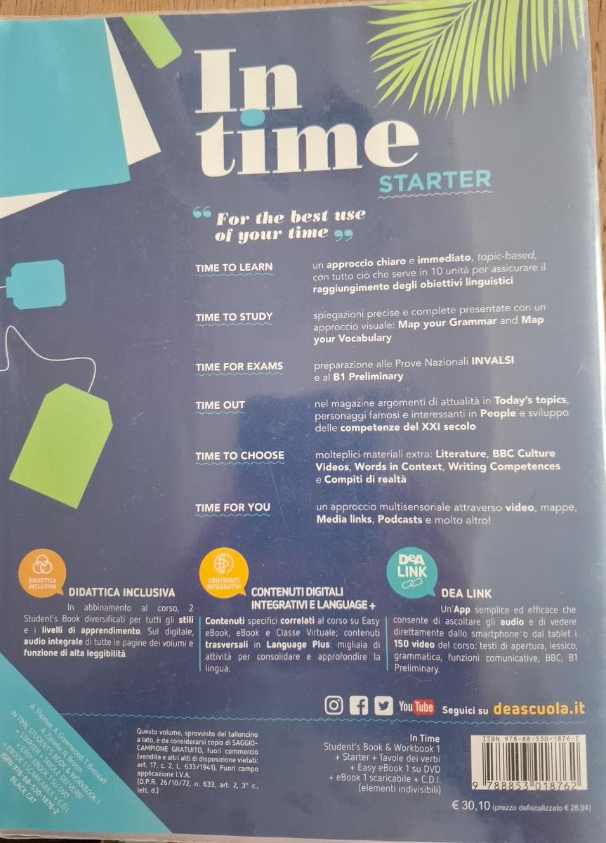 IN TIME-STARTER+TAVOLA DEI VERBI+STUDENT'S BOOK & WORKBOOK1+FASC.IN OUR TIMES - foto 2