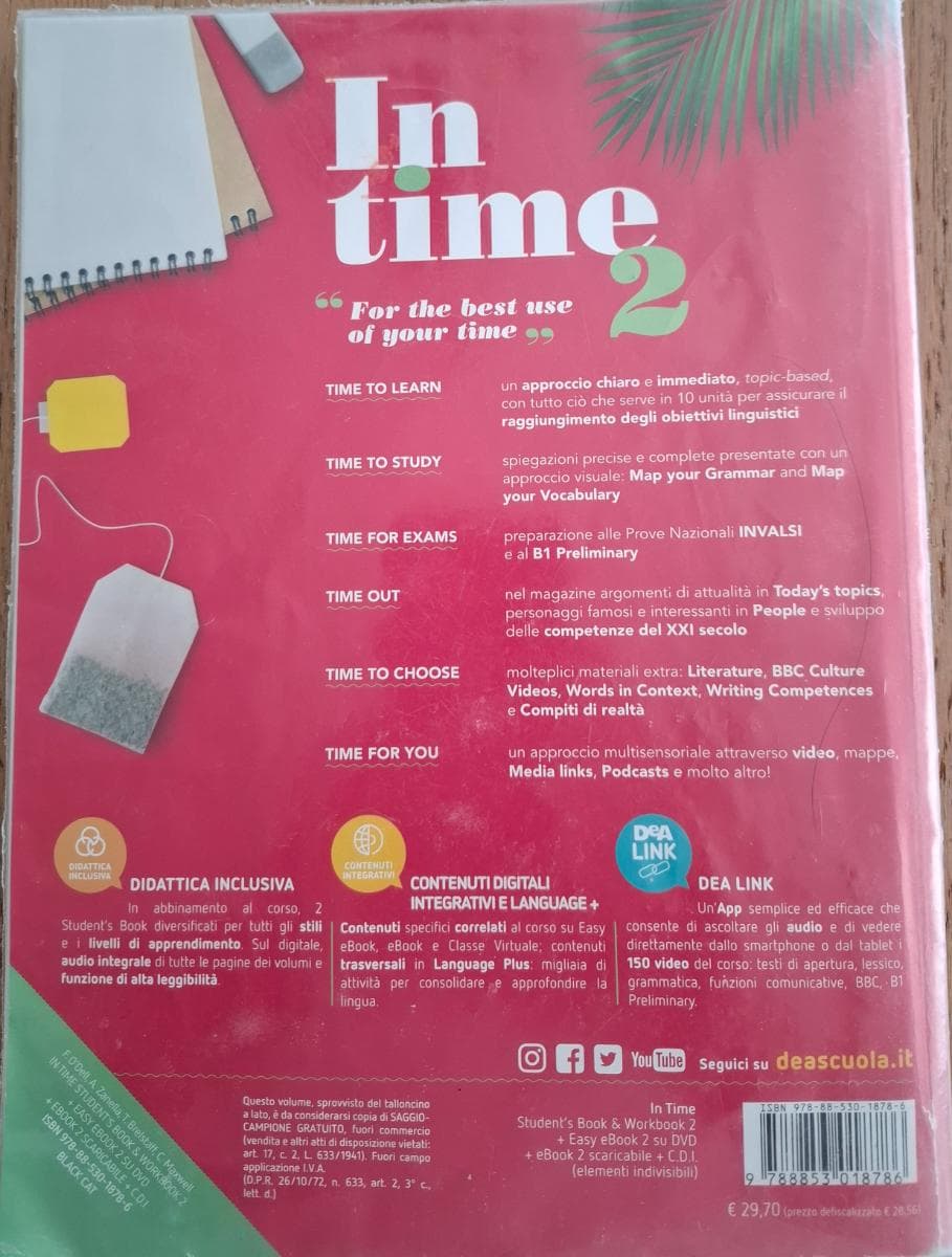 IN TIME - STUDENT'S BOOK & WORKBOOK 2 + TAVOLA DEI VERBI + - foto 2