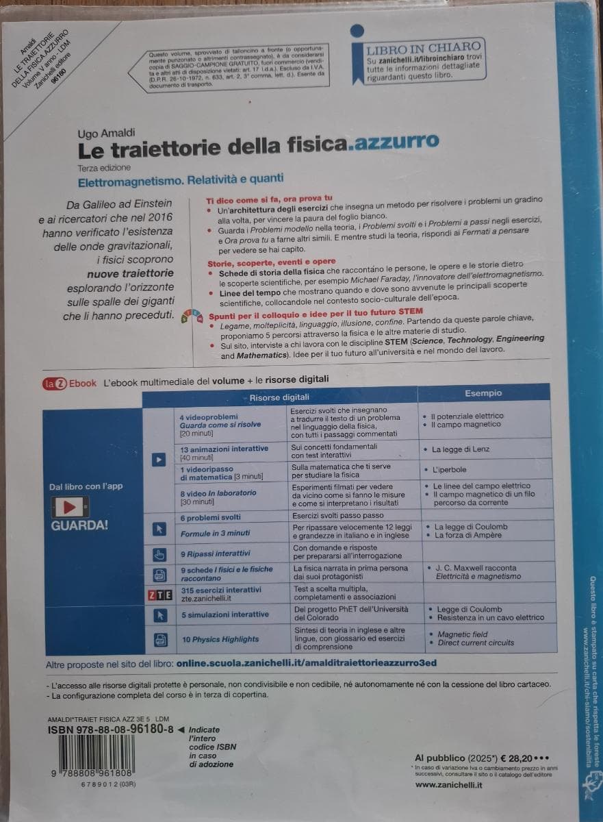 TRAIETTORIE DELLA FISICA.AZZURRO (LE) 3ED. - VOLUME PER IL QUINTO ANNO (LDM) - foto 2