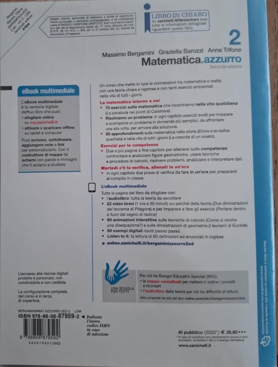MATEMATICA.AZZURRO 2ED. - VOLUME 2 (LDM) - foto 2