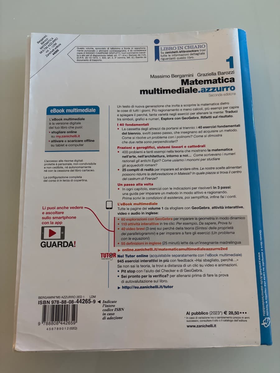 MATEMATICA MULTIMEDIALE.AZZURRO 2ED. - VOL. 1 (LDM) - foto 2