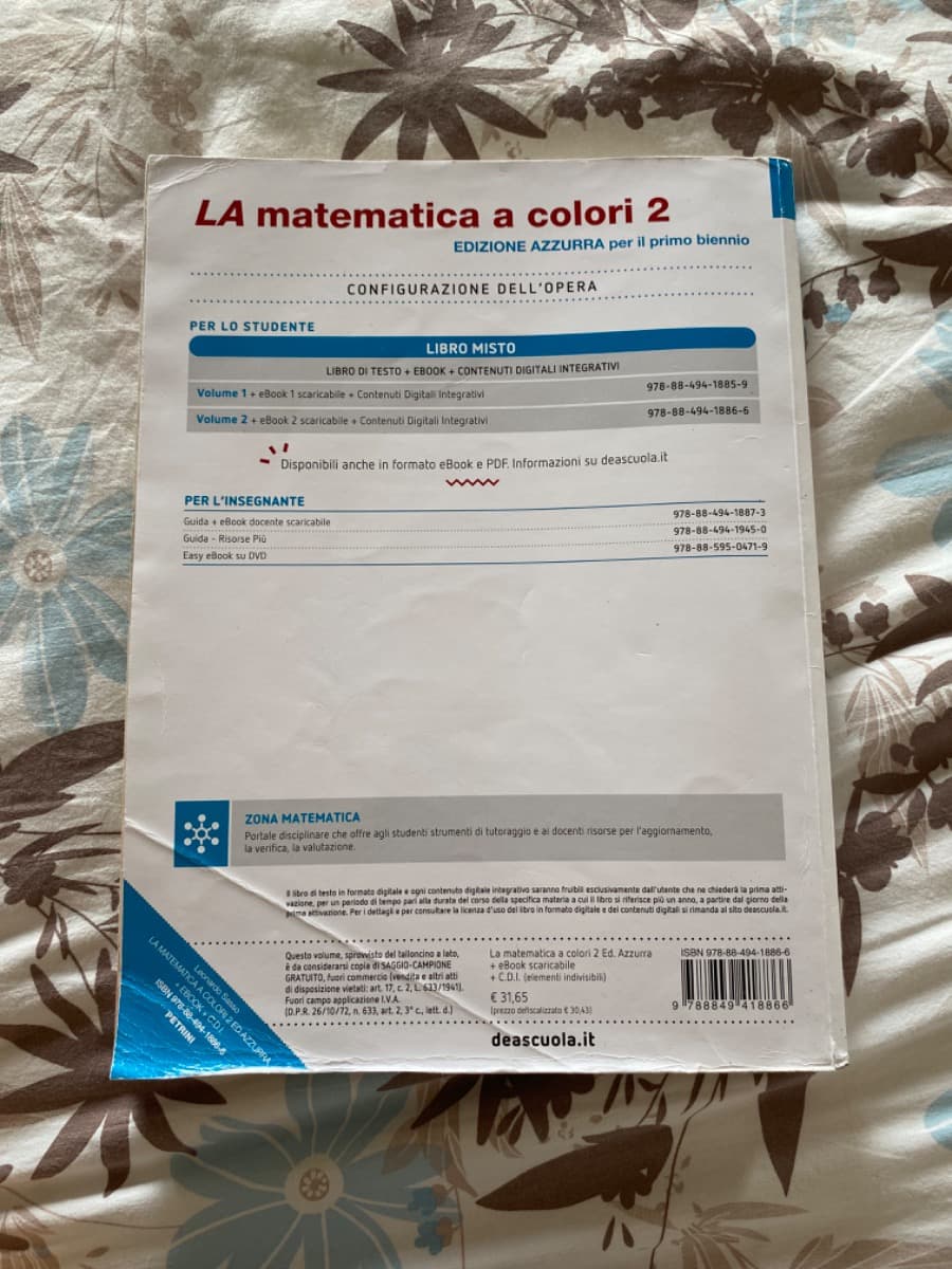 MATEMATICA A COLORI (LA) EDIZIONE AZZURRA VOLUME 2 + EBOOK - foto 2