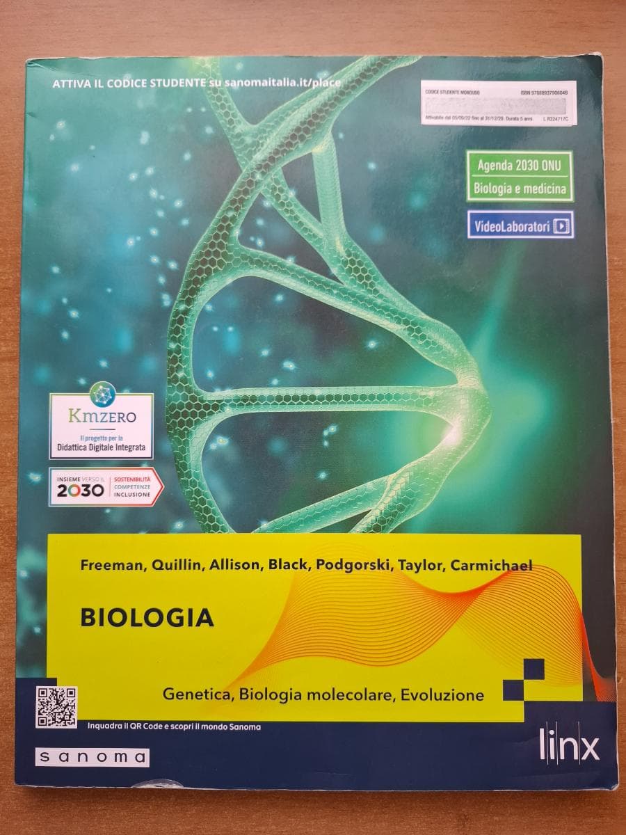BIOLOGIA - SECONDO BIENNIO - GENETICA, BIOLOGIA MOLECOLARE, EVOLUZIONE - foto 1