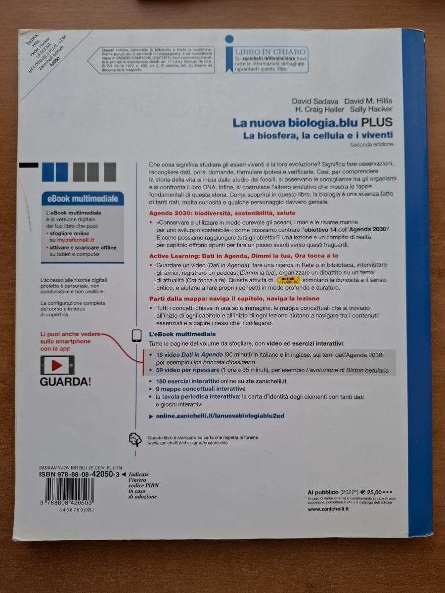 NUOVA BIOLOGIA.BLU 2ED. (LA) - LA BIOSFERA, LA CELLULA E I VIVENTI PLUS (LDM) - foto 2