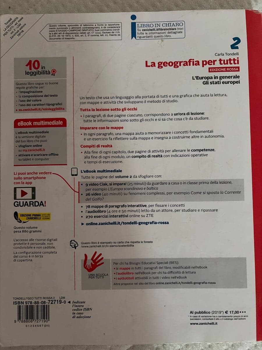 GEOGRAFIA PER TUTTI (LA) - EDIZIONE ROSSA - VOLUME 2 (LDM) - foto 2