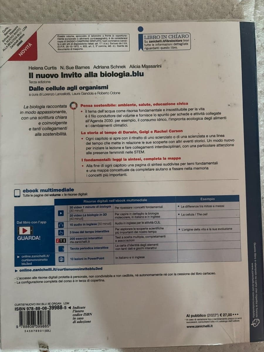 NUOVO INVITO ALLA BIOLOGIA.BLU (IL) 3ED - DALLE CELLULE AGLI ORGANISMI (LDM) - foto 2
