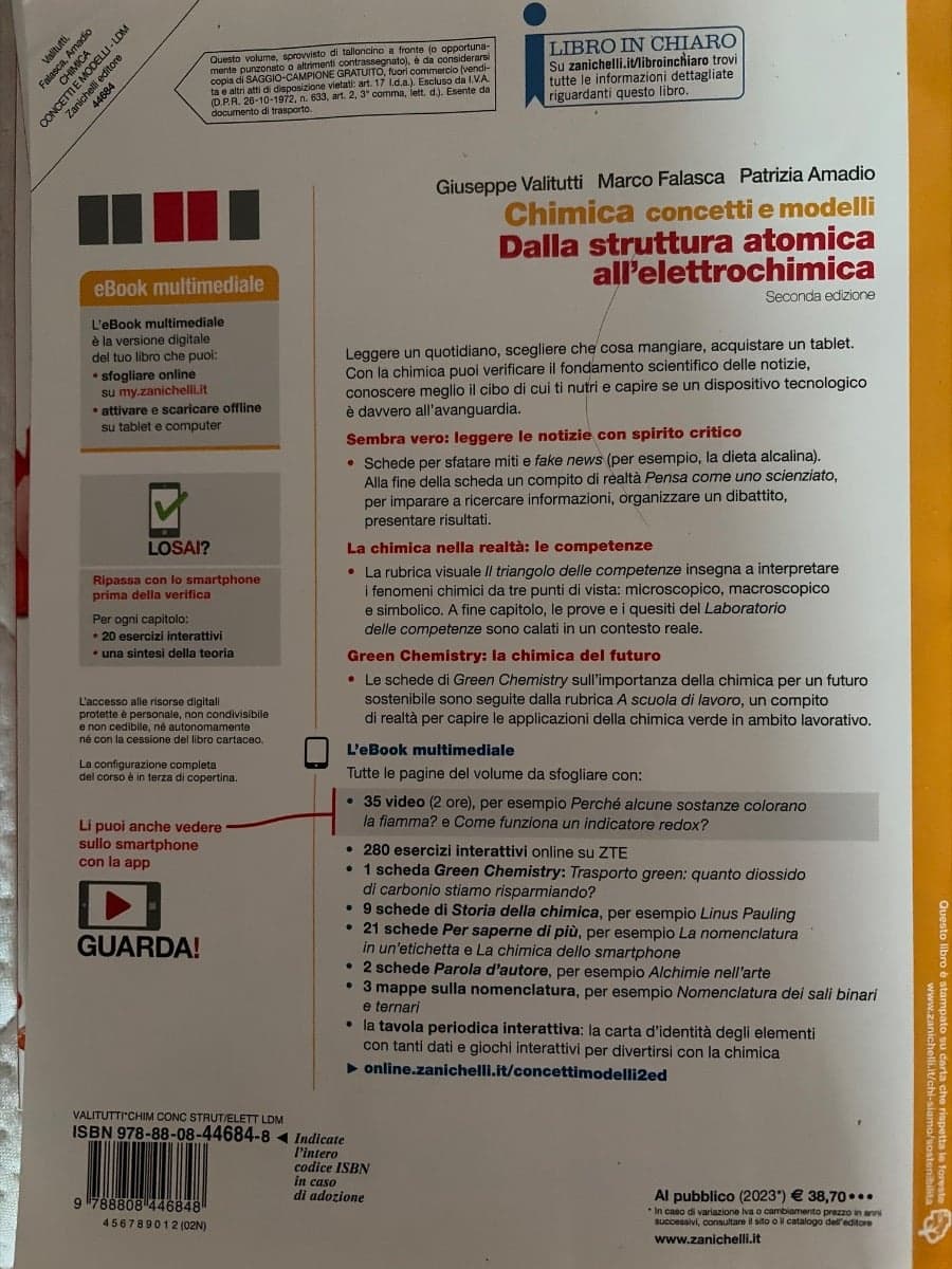 CHIMICA: CONCETTI E MODELLI 2ED. - DA STRUTTURA ATOMICA A ELETTROCHIM. (LDM) - foto 2