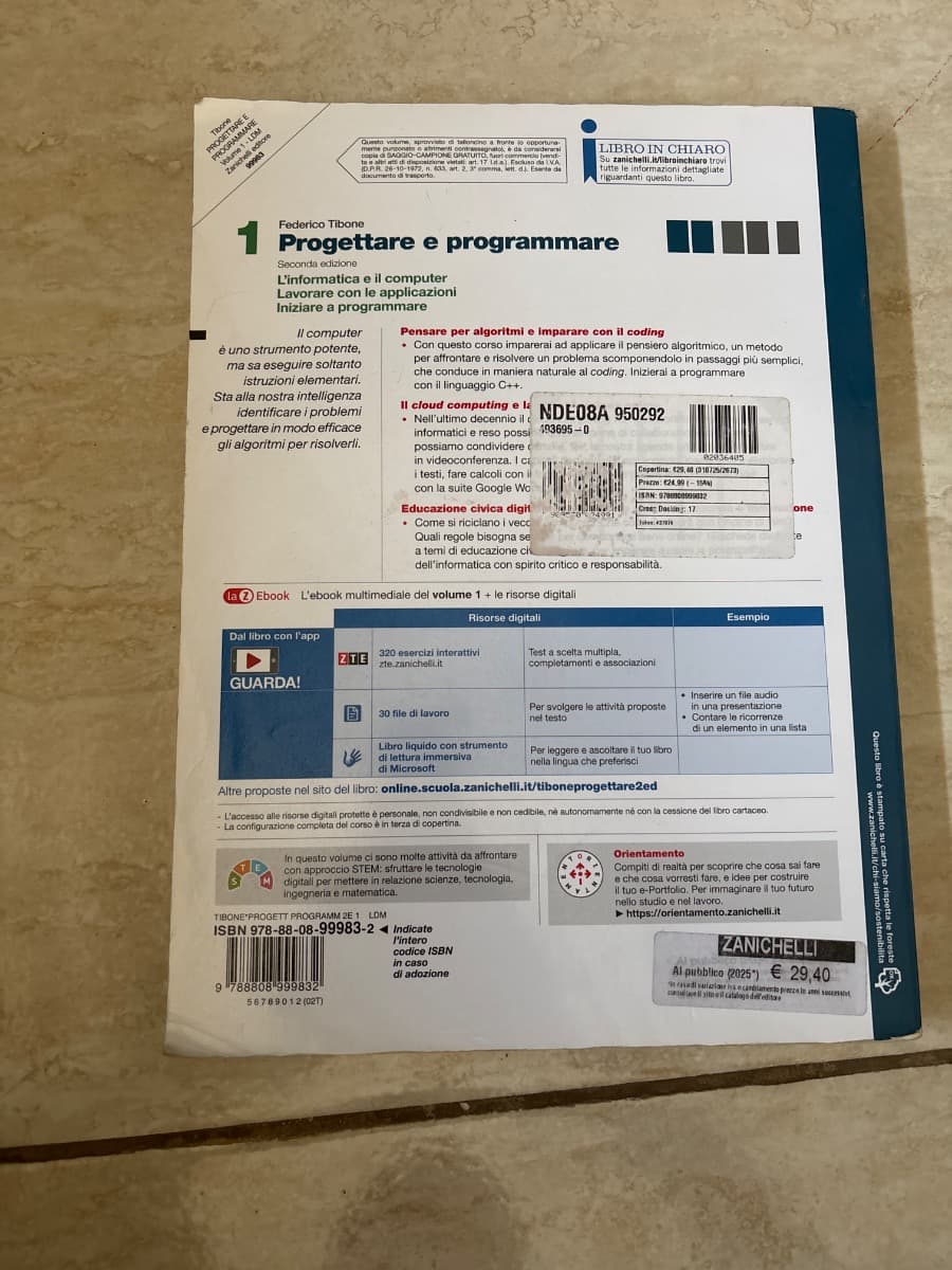 PROGETTARE E PROGRAMMARE 2ED. - VOLUME 1 (LDM) - foto 2