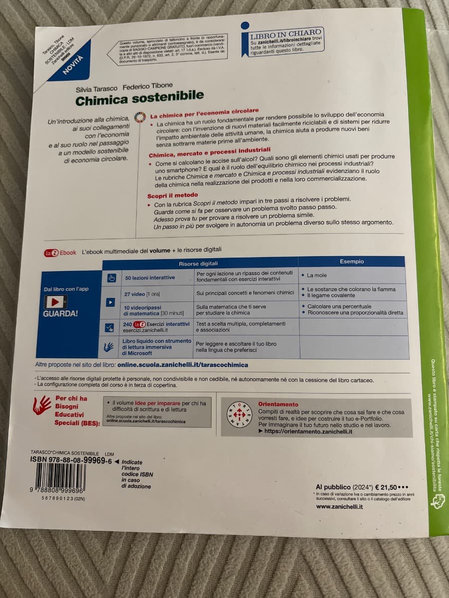 CHIMICA SOSTENIBILE - VOL. U (LDM) - foto 2