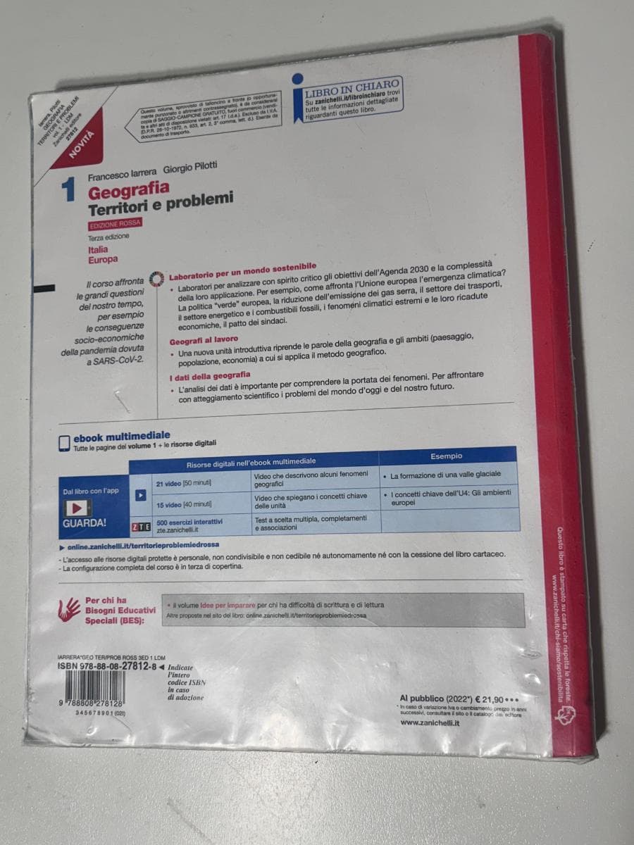 GEOGRAFIA TERRITORI E PROBLEMI EDIZIONE ROSSA 3ED - VOLUME 1 (LDM) - foto 2