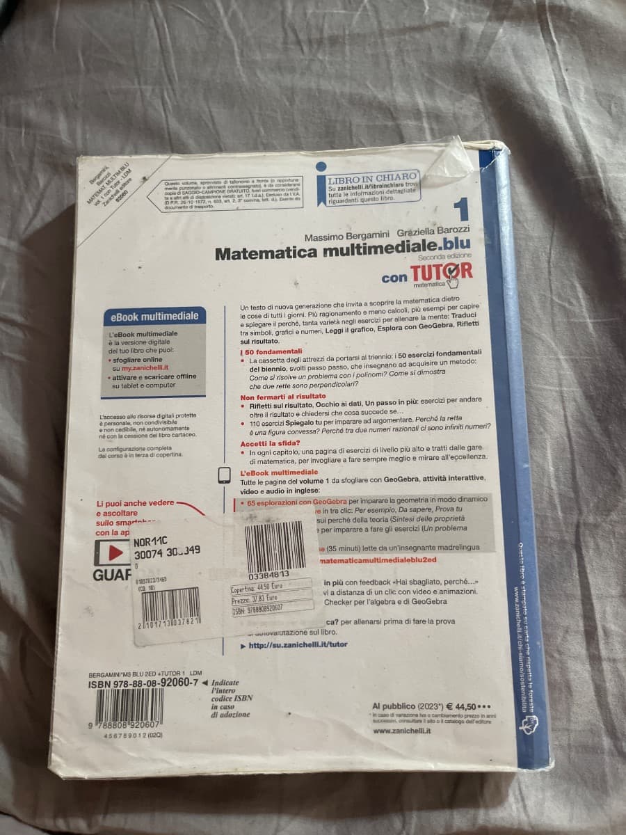 MATEMATICA MULTIMEDIALE.BLU - VOLUME 1 CON TUTOR (LDM) - foto 2