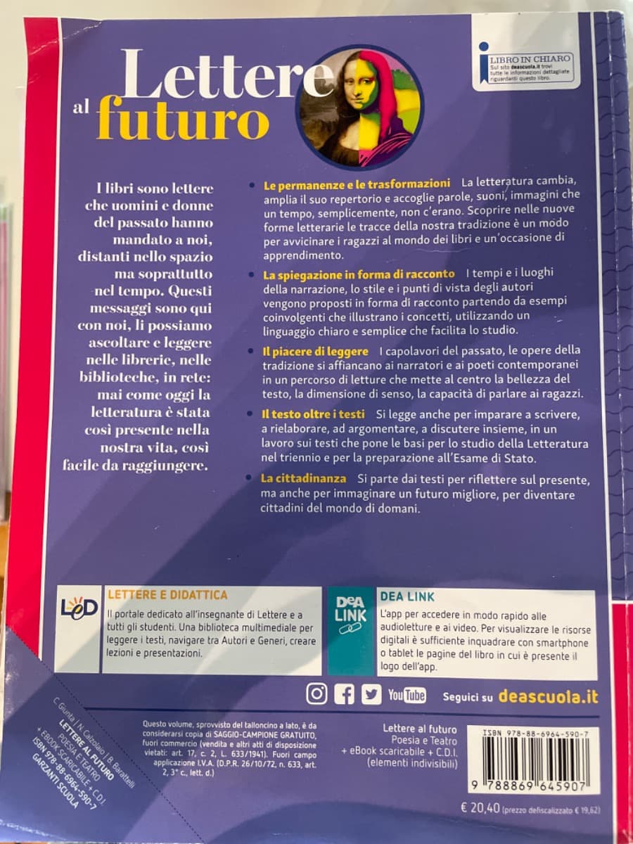 LETTERE AL FUTURO - VOLUME B POESIA E TEATRO + EBOOK - foto 2