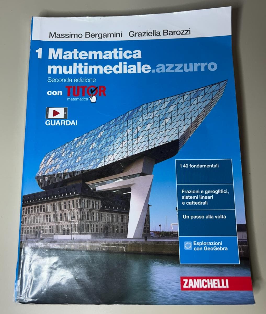 MATEMATICA MULTIMEDIALE.AZZURRO 2ED. - VOL. 1 CON TUTOR (LDM) - foto 1