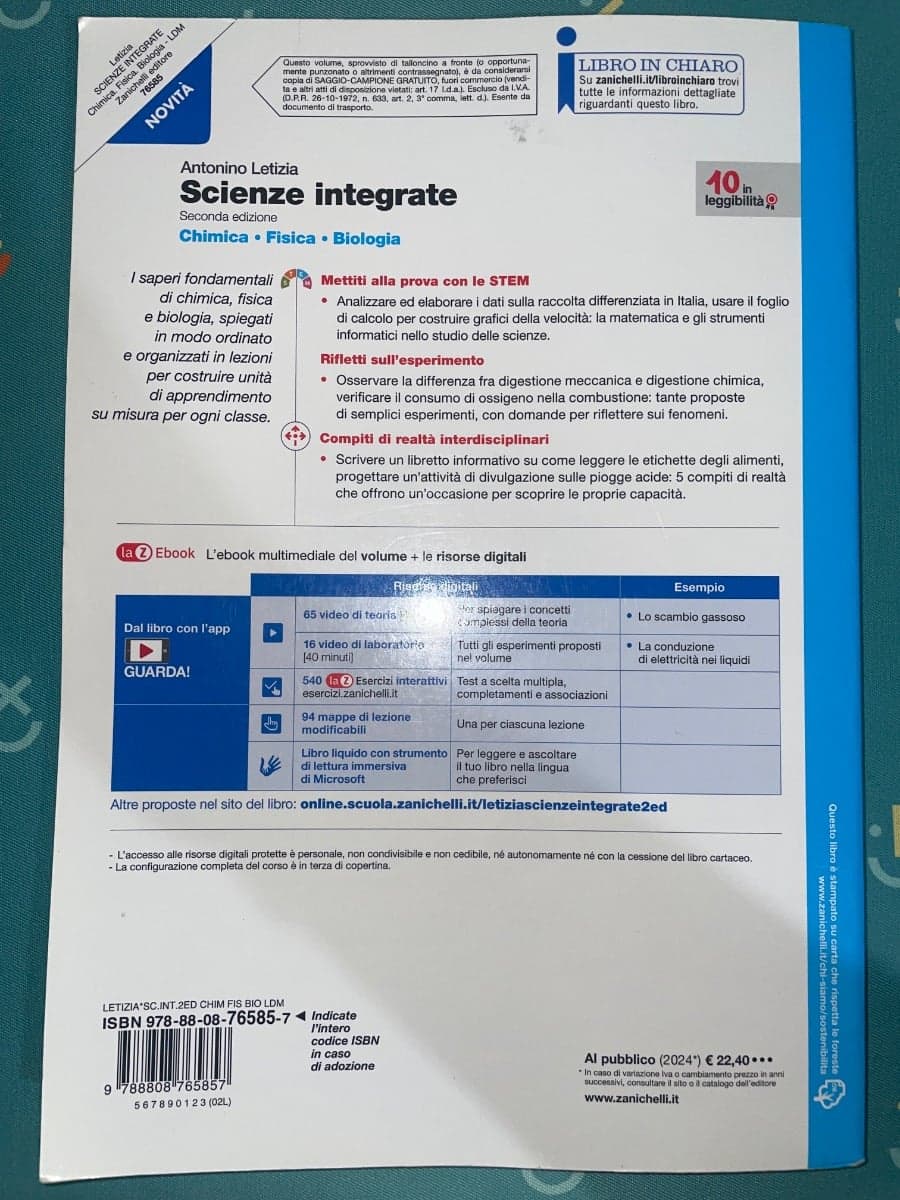 SCIENZE INTEGRATE 2ED. - VOL. CHIMICA - FISICA - BIOLOGIA (LDM) - foto 2