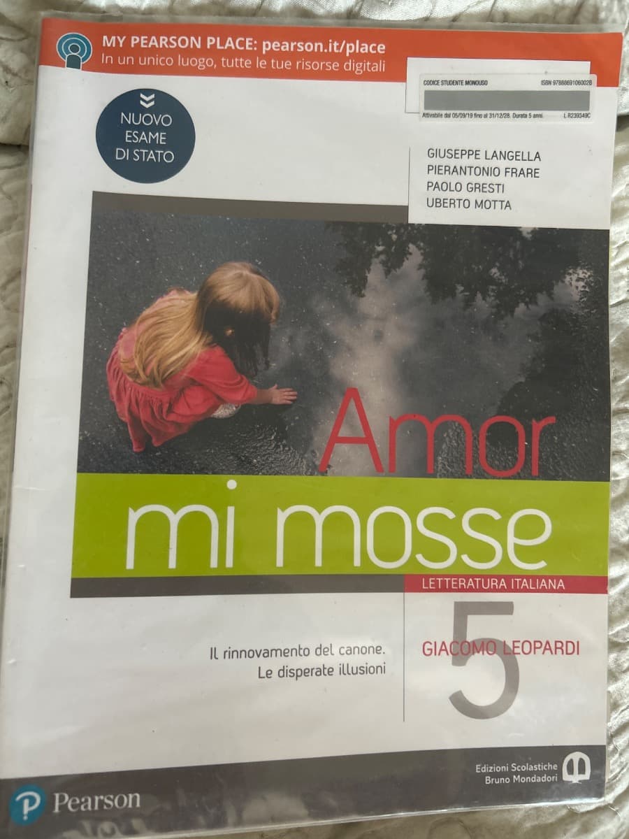 AMOR MI MOSSE 5 GIACOMO LEOPARDI - foto 1