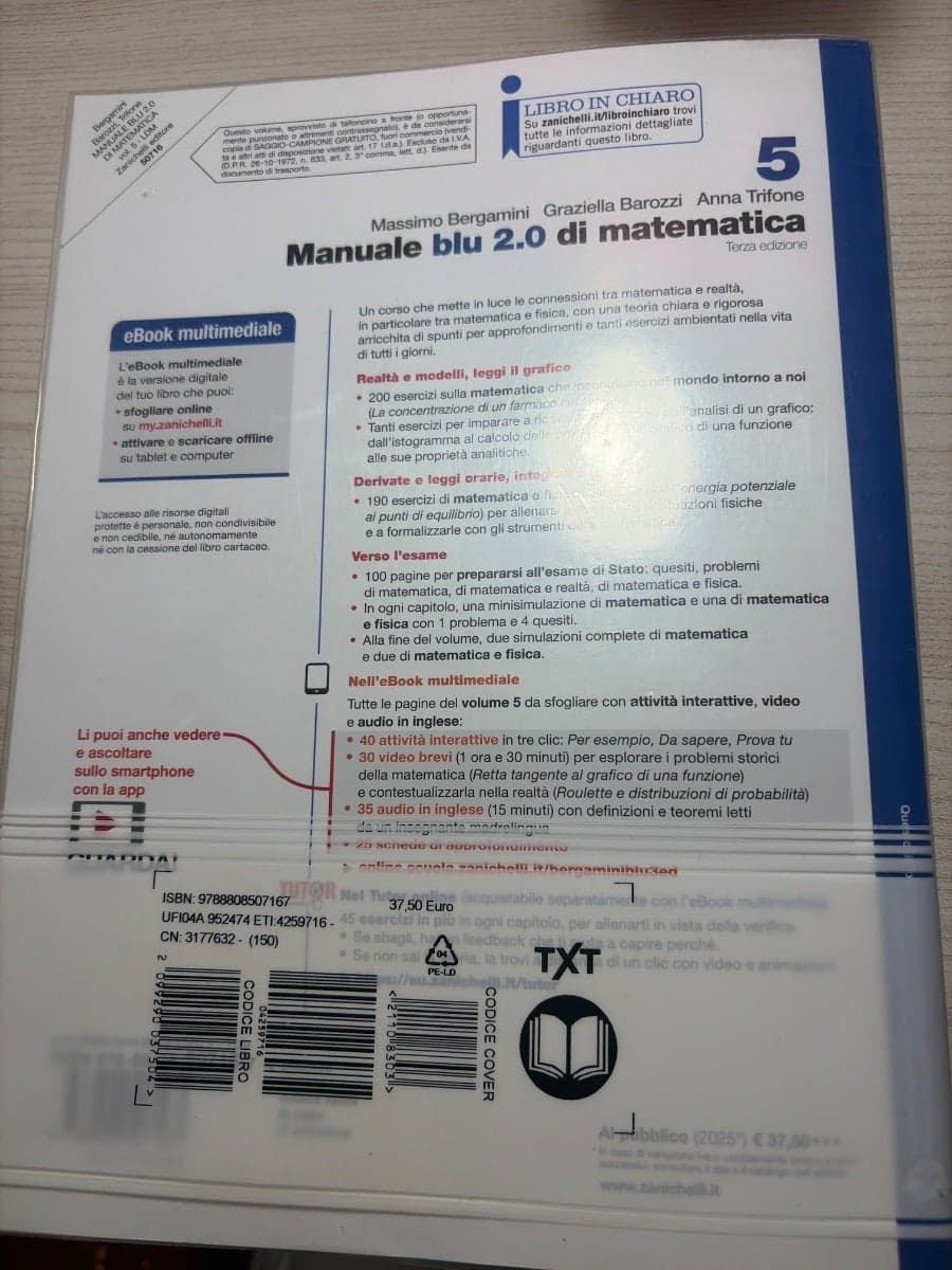 MANUALE BLU 2.0 DI MATEMATICA 3ED. - VOL. 5 (LDM) - foto 2