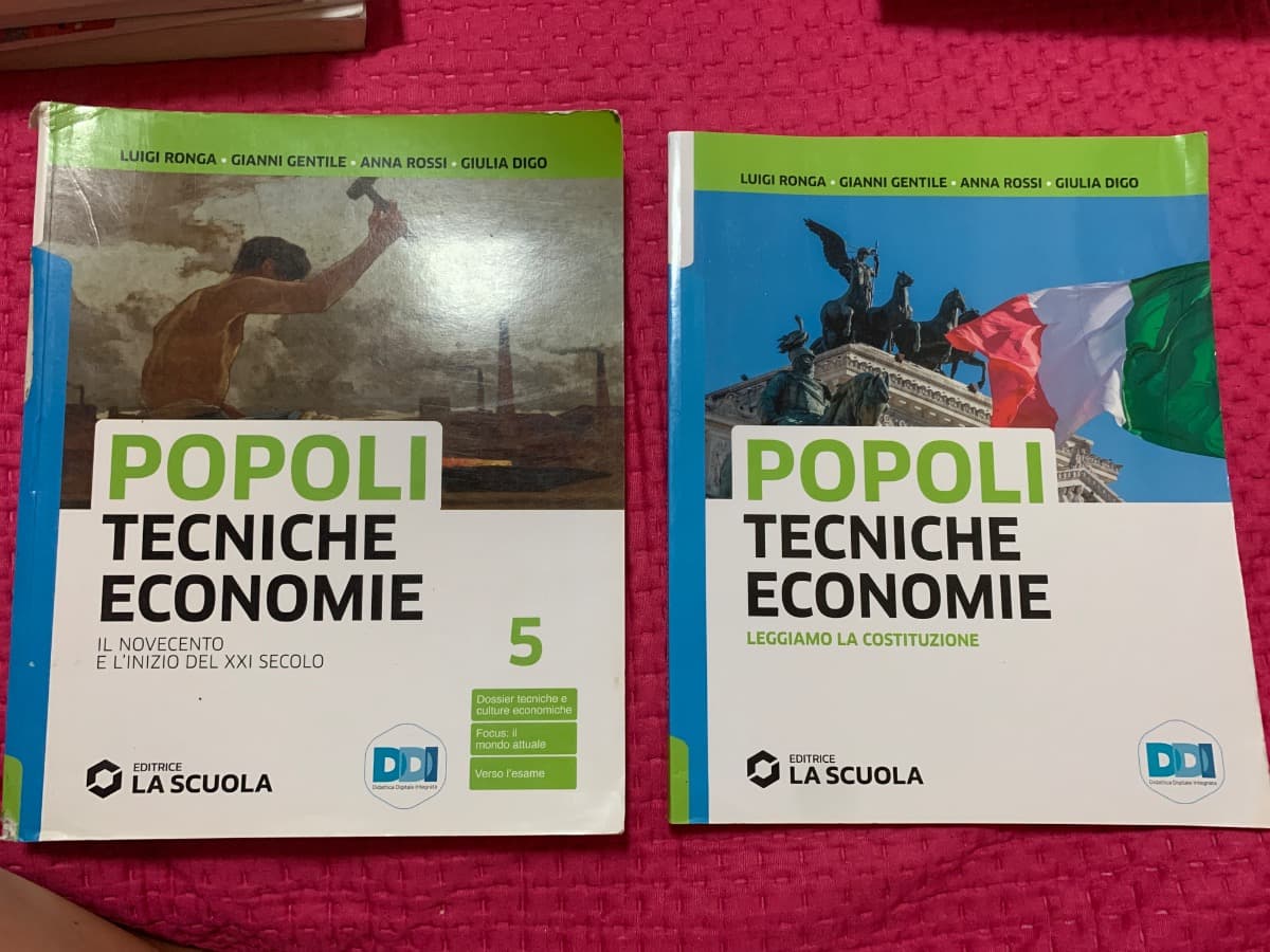 POPOLI TECNICHE ECONOMIE - VOLUME 5 + LEGGIAMO COSTITUZIONE - foto 1