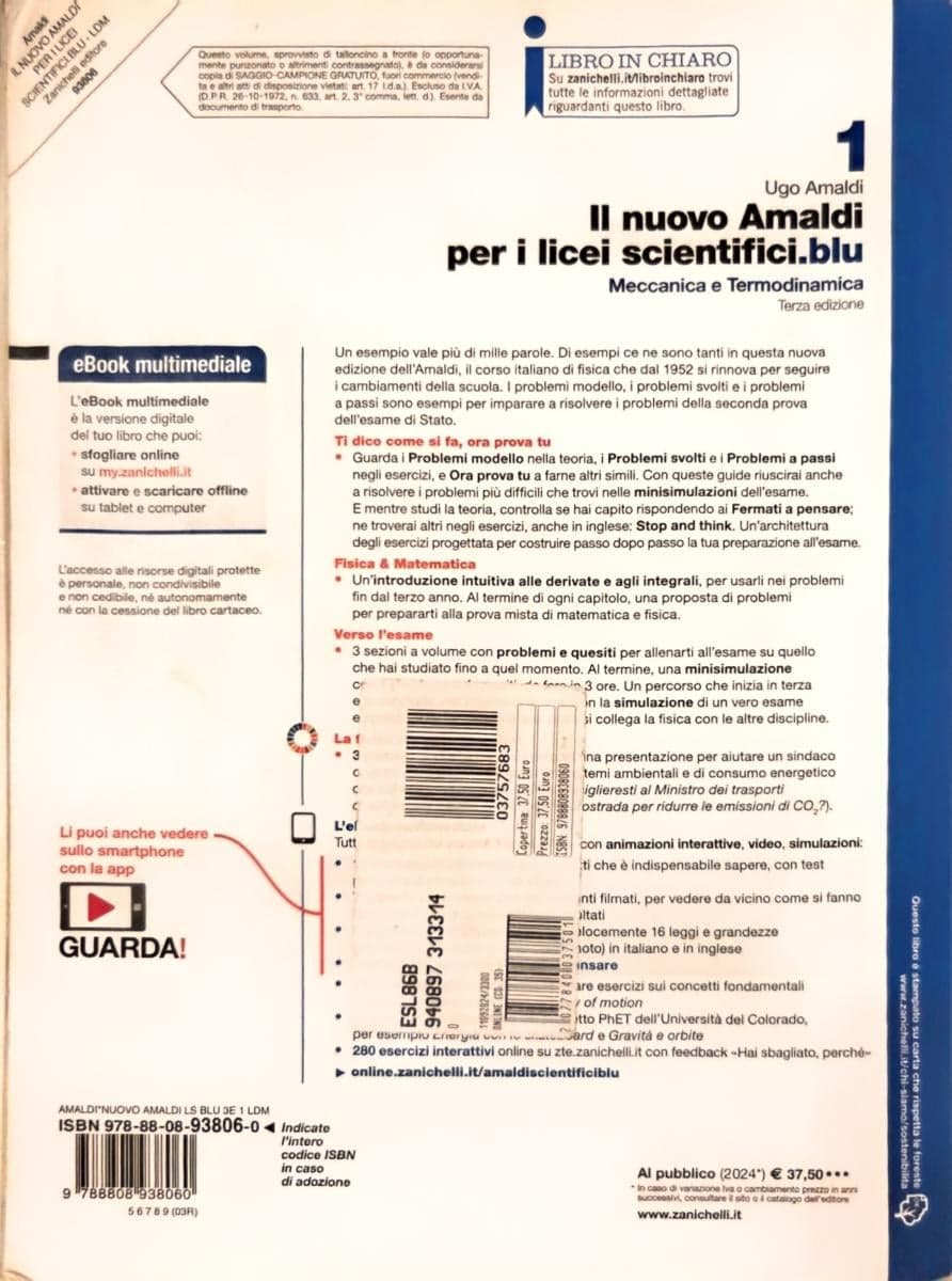 NUOVO AMALDI PER I LICEI SCIENTIFICI.BLU (IL) 3ED. - VOL. 1 (LDM) - foto 2