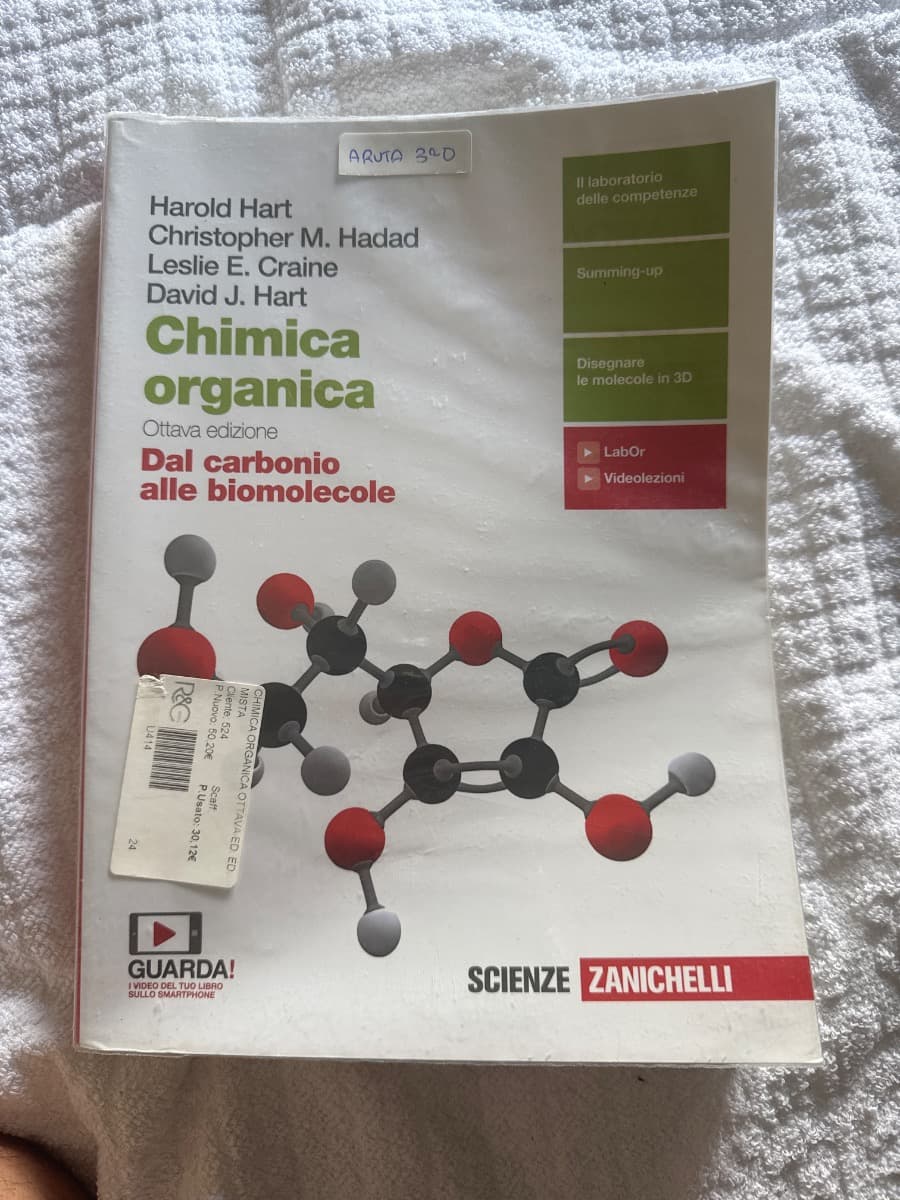 CHIMICA ORGANICA - DAL CARBONIO ALLE BIOMOLECOLE (LDM) - foto 1