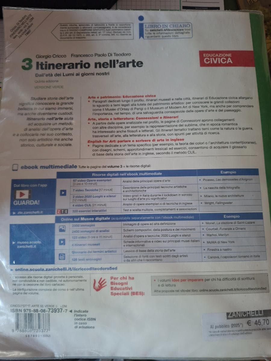 ITINERARIO NELL'ARTE EDIZIONE VERDE 5ED - VOLUME 3 (LDM) - foto 2