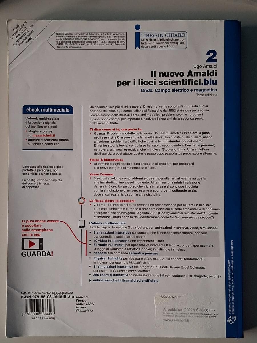 NUOVO AMALDI PER I LICEI SCIENTIFICI.BLU 3ED. (IL) - VOL. 2 (LDM) - foto 2