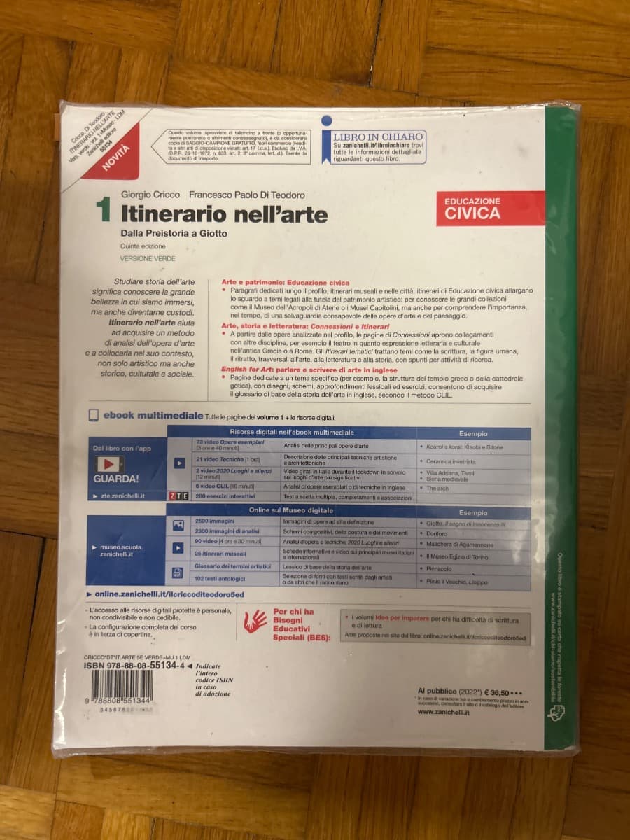 ITINERARIO NELL'ARTE EDIZIONE VERDE 5ED - VOLUME 1 (LDM) - foto 2