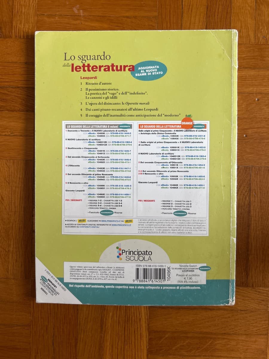 SGUARDO DELLA LETTERATURA (LO) LEOPARDI - foto 2